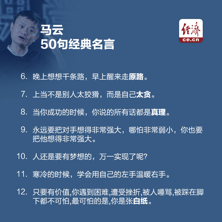 马云50句经典名言高德娱乐(图1)